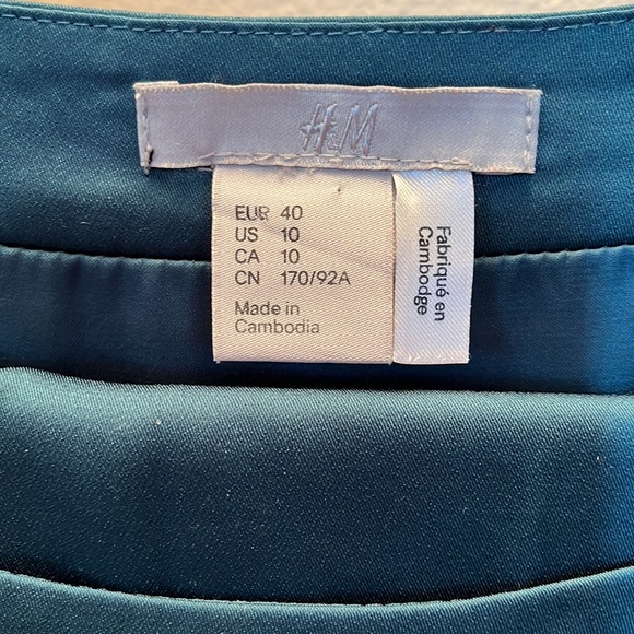 H&M forest green shift dress size 10 - Picture 2 of 6